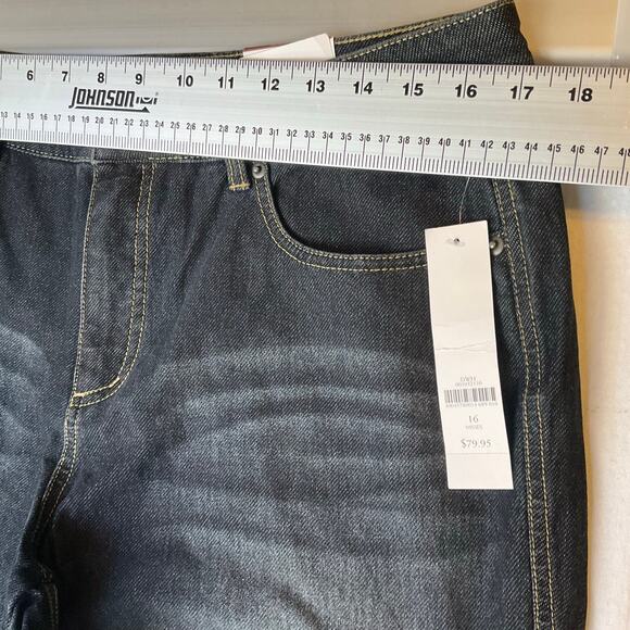 Coldwater Creek Women Skinny Jeans size 16 Black Mid Rise Stretch Boot Cut NWT - Picture 3 of 11